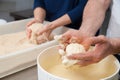 The making of sicilian arancini