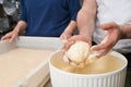 The making of sicilian arancini