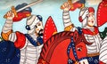 Sicilian folk art, paintings of chariots, paladins Royalty Free Stock Photo