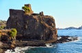 Sicilian fortress from 11th century in Aci Castello near Catania, Sicily, Italy Royalty Free Stock Photo