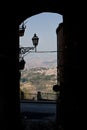 Sicilian landscape, city, Enna, Italy