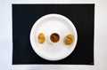 Sicilian pastry and and espresso on a plate, Palermo, Italy