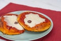 Sicilian Pizzetta. A typical street food from Sicily Royalty Free Stock Photo