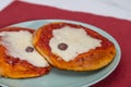 Sicilian Pizzetta. A typical street food from Sicily Royalty Free Stock Photo