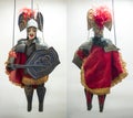 Sicilian puppet , antique Italian Sicilian Knight in amour puppet / Italian puppet
