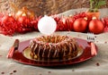 Sicilian sweet with dried figs and pastry on the Christmas table