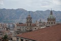 Sicilian town of Palermo skyline over roofs of historic building Royalty Free Stock Photo