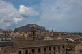 Sicilian town of Palermo skyline over roofs of historic building Royalty Free Stock Photo