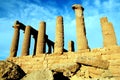 Sicily, ancient temple on blue sky, Italy Royalty Free Stock Photo