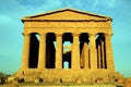 Sicily, ancient temple on blue sky, Italy Royalty Free Stock Photo