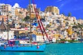 Sicily - beautiful coastal town Sciacca in south of island. Italy Royalty Free Stock Photo