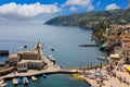 In the harbor of Lipari island, Sicily Royalty Free Stock Photo