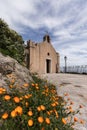 San Biagio church near Taormina in Sicily Royalty Free Stock Photo