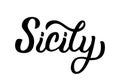 Sicily hand lettering