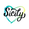 Sicily hand lettering