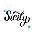 Sicily hand lettering