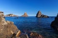 Sicily, Italy: Cyclopean Isles at Aci Trezza Faraglioni Royalty Free Stock Photo