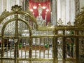 Sicily, Italy. may 9, 2017. A close up view of Palermo`s cathedral`s interior Royalty Free Stock Photo