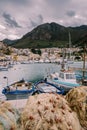 Sicily Italy Sicilian port of Castellammare del Golfo, amazing coastal village of Sicily island, province of Trapani Royalty Free Stock Photo