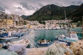 Sicily Italy Sicilian port of Castellammare del Golfo, amazing coastal village of Sicily island, province of Trapani Royalty Free Stock Photo