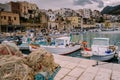 Sicily Italy Sicilian port of Castellammare del Golfo, amazing coastal village of Sicily island, province of Trapani Royalty Free Stock Photo