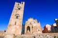 Sicily, Italy, tower of Erice Cathedral Royalty Free Stock Photo