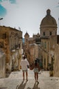 Sicily Italy, view of Noto old town and Noto Cathedral, Sicily, Italy. Royalty Free Stock Photo