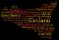 Sicily map made from Sicilian slang words