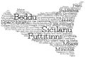 Sicily map made from Sicilian slang words Royalty Free Stock Photo