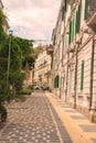 Sicily, Messina, Italy - 26 September 2023 Ã¢â¬â Street view near centre with famous cathedral in background. City vi