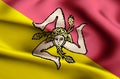 Sicily flag illustration Royalty Free Stock Photo