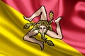 Sicily flag illustration Royalty Free Stock Photo