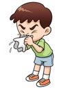 Sick boy cartoon