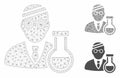 Sick Chemist Vector Mesh Network Model and Triangle Mosaic Icon Royalty Free Stock Photo
