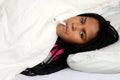 Sick child in bed Royalty Free Stock Photo