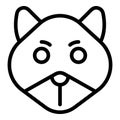 Sick chipmunk icon, outline style