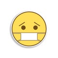 sick colored emoji sticker icon. Element of emoji for mobile concept and web apps illustration