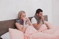 Sick Couple Together Feeling Unwell Concept Royalty Free Stock Photo