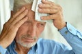 Sick elderly man Royalty Free Stock Photo