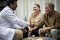 A sick elderly is staying at the hospital Royalty Free Stock Photo