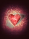 Sick heart.  Heart disease concept.  Lovesickness. Royalty Free Stock Photo