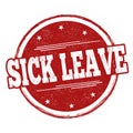 Sick leave sign or stamp