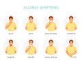 Allergy symptoms vector