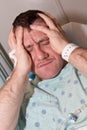 Sick Man in Hospital Royalty Free Stock Photo