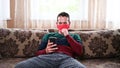 A sick man is quarantined via a mobile video call