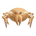 Sick mite icon, cartoon style