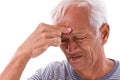 Sick old man suffering from headache, migraine Royalty Free Stock Photo