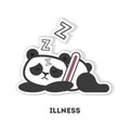 Sick panda bear.