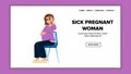 sick pregnant woman vector Royalty Free Stock Photo