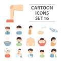 Sick set icons in cartoon style. Big collection sick vector symbol stock illustration Royalty Free Stock Photo